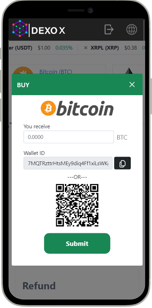 Buy bitcoin app screenshot